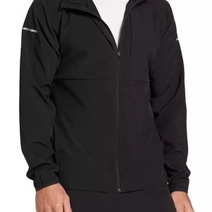DSG Men's Full Zip Run Jacket Pure Black Size Large NWT